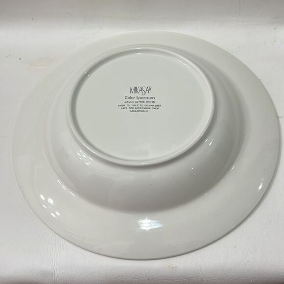 Mikasa Color Spectrum Serving Pasta Salad Bowl CA900 Alpine White 11 In Round - Picture 4 of 8